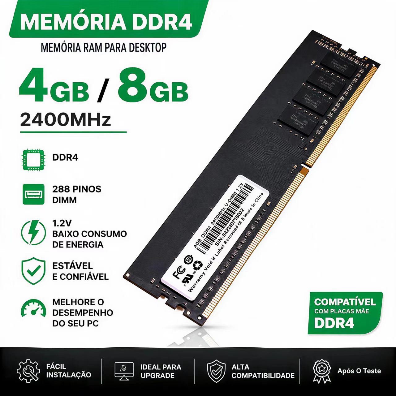 Server Memory Ddr4 - DDR4 RAM 4GB 8GB 2400MHz Masaüstü