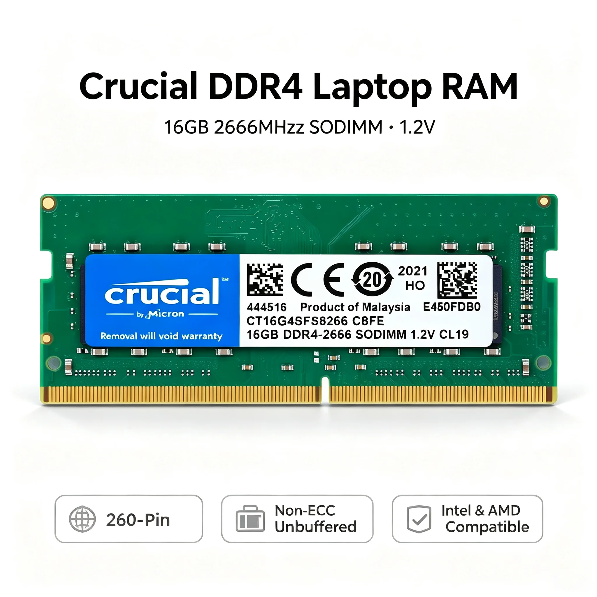 Crucial 1 adet/2 adet DDR4 diz - Sodimm Ddr4 incelemesi ve fiyatı